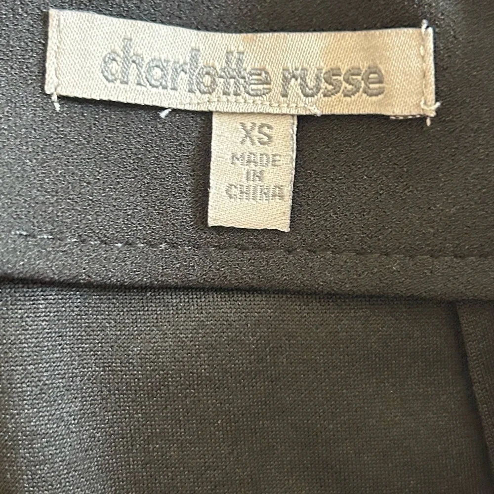 Y2K Charlotte Russe XS Black Lace-Up High Waist Shorts Stretch